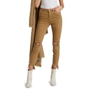 L’Agence Sahara Distressed High Rise High Line Frayed Skinny Jeans Size 26